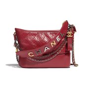 Red Calfskin Gabrielle Hobo Bag - Leather's Women Shoulder Bag