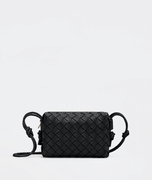 Black Loop Leather Bag - Leather Women's Handbag - Bagsfits
