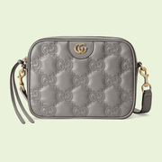 Dusty Grey GG Matelassé Leather Shoulder Bag - Leather Women's Handbag - Bagsfits