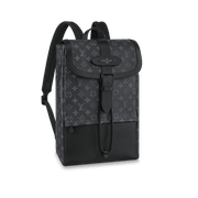 Black Saumur Backpack Monogram Eclipse Leather Bag - Leather Men's Handbag - Bagsfits