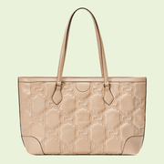 Beige GG Matelassé Leather Medium Tote Bag - Leather Women's Handbag - Bagsfits