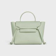 Vert D'eau Micro Belt Bag In Grained Calfskin - Leather Women's Handbag - Bagsfits