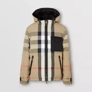 Reversible Check Nylon Puffer Jacket - Leather Men's Clothes - Bagsfits