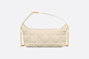 Latte Macrocannage Calfskin Small Nomad Bag - Leather Women's Handbag - Bagsfits