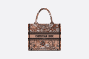 Powder Pink Dior Jardin Magique Embroidery Small D Book Tote - Leather Women's Handbag - Bagsfits