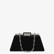 Peekaboo Cut Medium Black Leather Bag - Leather Women's Handbag - Bagsfits