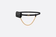 Black Caro Belt With Removable Pouch - Leather Women Belt