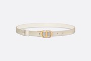 Gold-Tone and Latte 30 Montaigne Reversible Belt - Leather Women Belt