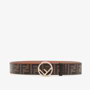 Brown Leather Belt Buckle In The Shape - Leather Women's Belts - Bagsfits