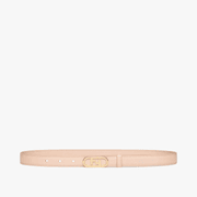 Pink Leather Narrow Belt With Loop And O’Lock Stud Buckle - Leather Women's Belts - Bagsfits