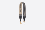 Blue CD Oblique Embroidery Shoulder Strap