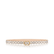 Mini 25 MM Damier Azur Canvas Belt - Leather Women's Belts - Bagsfits