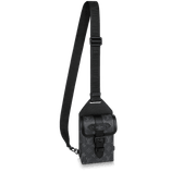Black Saumur Slingbag Monogram Eclipse - Leather Men's Handbag - Bagsfits