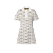 Python-Effect Monogram Jacquard Polo Dress - Women's Clothes - Bagsfits