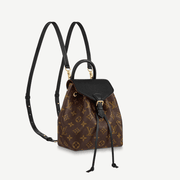 Montsouris BB Monogram Canvas Colored Leather Backpack - Leather Backpack