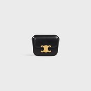 Black Mini Triomphe In Shiny Calfskin - Leather Women's Handbag - Bagsfits