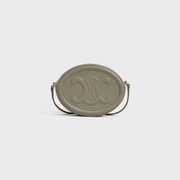 Army Green Crossbody Oval Purse Cuir Triomphe In Smooth Calfskin - Leather Women's Handbag - Bagsfits