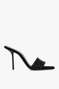 Black Lucky Evening Mules - Women's Designer Shoes