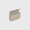 Pale Grey Chain Shoulder Bag Triomphe In Shiny Calfskin - Leather Women's Handbag - Bagsfits