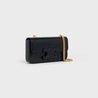 Black Chain Shoulder Bag Cuir Triomphe In Shiny Calfskin - Leather Women's Handbag - Bagsfits