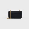 Black Chain Shoulder Bag Cuir Triomphe In Shiny Calfskin - Leather Women's Handbag - Bagsfits