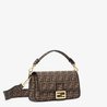 Brown Baguette Fabric Bag - Women’s Leather Bag