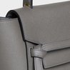 Grey Micro Belt Bag In Grained Calfskin - Leather Women's Handbag - Bagsfits