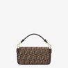 Brown Baguette Fabric Bag - Women’s Leather Bag