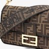 Brown Baguette Fabric Bag - Women’s Leather Bag