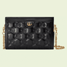 Black GG Matelassé Leather Shoulder Bag - Leather Women's Handbag - Bagsfits