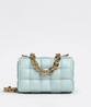 Teal Washed Chain Cassette Leather Bag - Leather Women's Handbag - Bagsfits