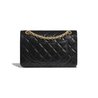 Black Aged Calfskin Mini 2.55 Handbag - Leather's Women Shoulder Bag