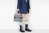 Blue Toile de Jouy Embroidery Small Book Tote - Women’s Leather Bag