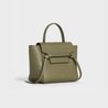 Army Green Nano Belt Bag In Grained Calfskin - Leather Women's Handbag - Bagsfits