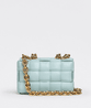 Teal Washed Chain Cassette Leather Bag - Leather Women's Handbag - Bagsfits