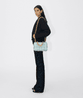 Teal Washed Chain Cassette Leather Bag - Leather Women's Handbag - Bagsfits
