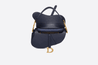 Indigo Blue Grained Calfskin Saddle Bag - Women’s Leather Bag