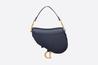 Indigo Blue Grained Calfskin Saddle Bag - Women’s Leather Bag
