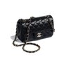 Black Lambskin Mini Flap Bag - Leather's Women Shoulder Bag