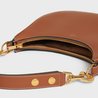 Tan Medium Ava Strap Bag In Smooth Calfskin - Leather Women's Handbag - Bagsfits
