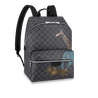 Discovery Backpack Damier Graphite Canvas Leather Bag - Leather Men's Handbag - Bagsfits