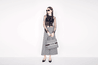 Black and White Houndstooth Embroidery Small Book Tote - Women’s Leather Bag
