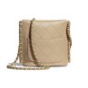 Beige Small Hobo Bag - Leather's Women Shoulder Bag