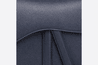 Indigo Blue Grained Calfskin Saddle Bag - Women’s Leather Bag