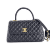 Flap Bag With Top Handle - Women Leather's Handbag
