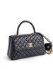 Flap Bag With Top Handle - Women Leather's Handbag