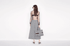 Black and White Houndstooth Embroidery Small Book Tote - Women’s Leather Bag
