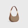 Green Medium Strap Ava Bag In Textile And Calfskin - Leather Women's Handbag - Bagsfits