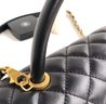 Flap Bag With Top Handle - Women Leather's Handbag
