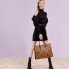 Onthego GM Monogram Canvas - Leather Women's Handbag